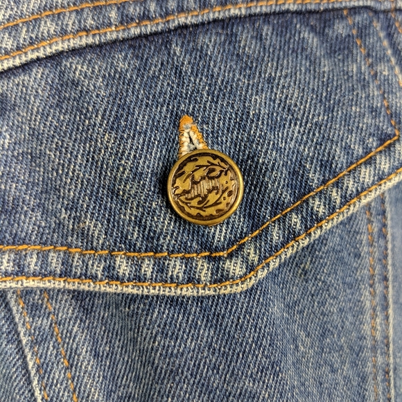 VINTAGE Bushwacker Denim Vest Sz S - Picture 13 of 15